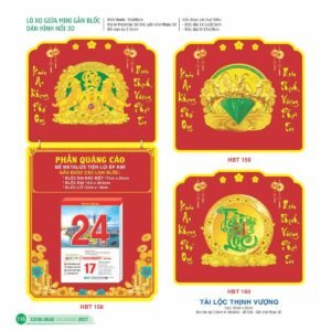 Lịch Bloc Siêu Đại 2027 HBT Mẫu HBT158 (30 x 60cm) Quà Tri Ân Khách Hàng VIP & Đối Tác in logo doanh nghiệp quà tặng Tết tại Quà Tặng Sự Kiện VIP