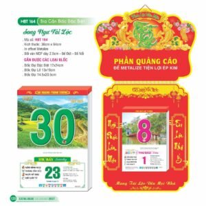 Lịch Bloc Đại Đặc Biệt 2027 HBT Mẫu HBT165 - Lộc Xuân (17 x 24cm) Quà Tri Ân Khách Hàng VIP & Đối Tác in logo doanh nghiệp quà tặng Tết tại Quà Tặng Sự Kiện VIP
