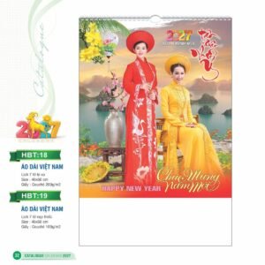 Lịch Bloc 2027 HBT Mẫu HBT18 (29 x 41 cm) Quà Tri Ân Khách Hàng VIP & Đối Tác in logo doanh nghiệp quà tặng Tết tại Quà Tặng Sự Kiện VIP