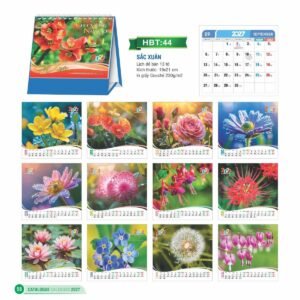 Lịch Để Bàn 2027 HBT Mẫu HBT45 (19 x 21cm) Quà Tri Ân Khách Hàng VIP & Đối Tác in logo doanh nghiệp quà tặng Tết tại Quà Tặng Sự Kiện VIP