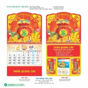 Lịch Treo Tường Lò Xo 2027 HBT Mẫu HBT96A (20  x  21 cm) Quà Tri Ân Khách Hàng VIP & Đối Tác in logo doanh nghiệp quà tặng Tết tại Quà Tặng Sự Kiện VIP