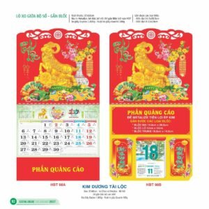 Lịch Treo Tường Lò Xo 2027 HBT Mẫu HBT98A (13 x 19cm) Quà Tri Ân Khách Hàng VIP & Đối Tác in logo doanh nghiệp quà tặng Tết tại Quà Tặng Sự Kiện VIP
