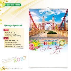 Lịch Treo Tường 2027 HT Mẫu HT37 (40 x 60cm) Quà Tri Ân Khách Hàng VIP & Đối Tác in logo doanh nghiệp quà tặng Tết tại Quà Tặng Sự Kiện VIP