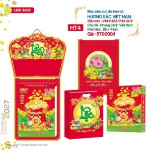 Lịch Bloc Siêu Cực Đại 2027 HT Mẫu HT4 - Hương Sắc Việt Nam (29 x 41cm) Quà Tri Ân Khách Hàng VIP & Đối Tác in logo doanh nghiệp quà tặng Tết tại Quà Tặng Sự Kiện VIP