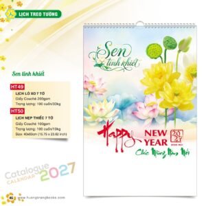 Lịch Treo Tường 2027 HT Mẫu HT49 (40 x 60cm) Quà Tri Ân Khách Hàng VIP & Đối Tác in logo doanh nghiệp quà tặng Tết tại Quà Tặng Sự Kiện VIP