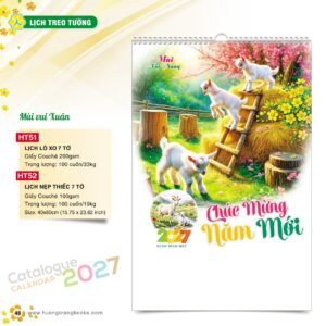 Lịch Treo Tường 2027 HT Mẫu HT51 (40 x 60cm) Quà Tri Ân Khách Hàng VIP & Đối Tác in logo doanh nghiệp quà tặng Tết tại Quà Tặng Sự Kiện VIP