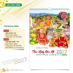 Lịch Treo Tường 2027 HT Mẫu HT53 (40 x 60cm) Quà Tri Ân Khách Hàng VIP & Đối Tác in logo doanh nghiệp quà tặng Tết tại Quà Tặng Sự Kiện VIP
