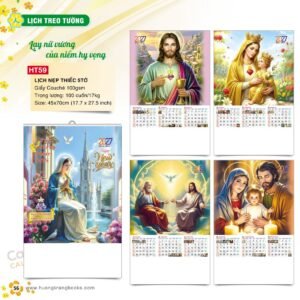Lịch Treo Tường Nẹp Thiếc 2027 HT Mẫu HT59 (45 x 70cm) Quà Tri Ân Khách Hàng VIP & Đối Tác in logo doanh nghiệp quà tặng Tết tại Quà Tặng Sự Kiện VIP