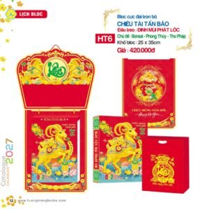 Lịch Bloc Cực Đại 2027 HT Mẫu HT6 (25 x 35cm) Quà Tri Ân Khách Hàng VIP & Đối Tác in logo doanh nghiệp quà tặng Tết tại Quà Tặng Sự Kiện VIP