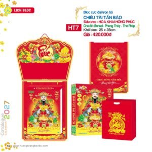 Lịch Bloc Cực Đại 2027 HT Mẫu HT7 (25 x 35cm) Quà Tri Ân Khách Hàng VIP & Đối Tác in logo doanh nghiệp quà tặng Tết tại Quà Tặng Sự Kiện VIP