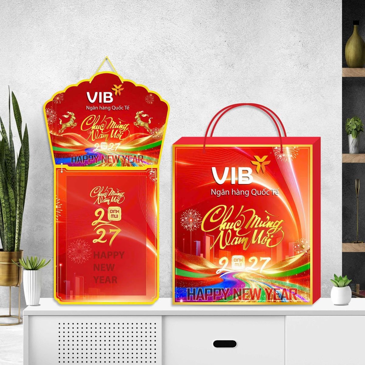 Lịch Khánh Gỗ Lamina 2 Đầu 2027 LM2D_061 - Quà Tặng Sự Kiện VIP