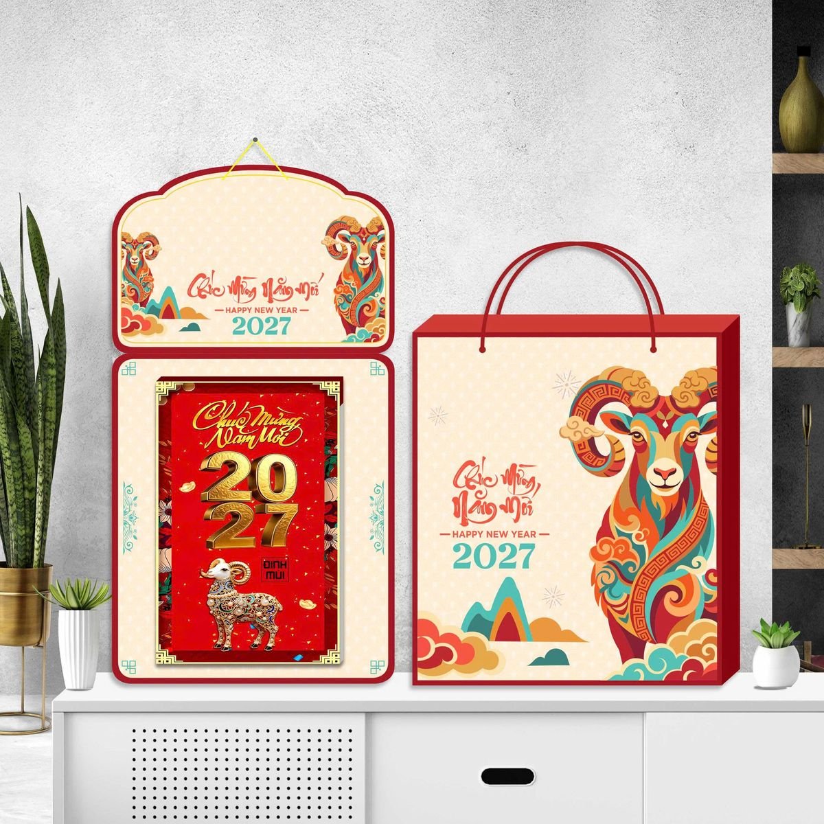 Lịch Khánh Gỗ Lamina 2 Đầu 2027 LM2D_064 - Quà Tặng Sự Kiện VIP