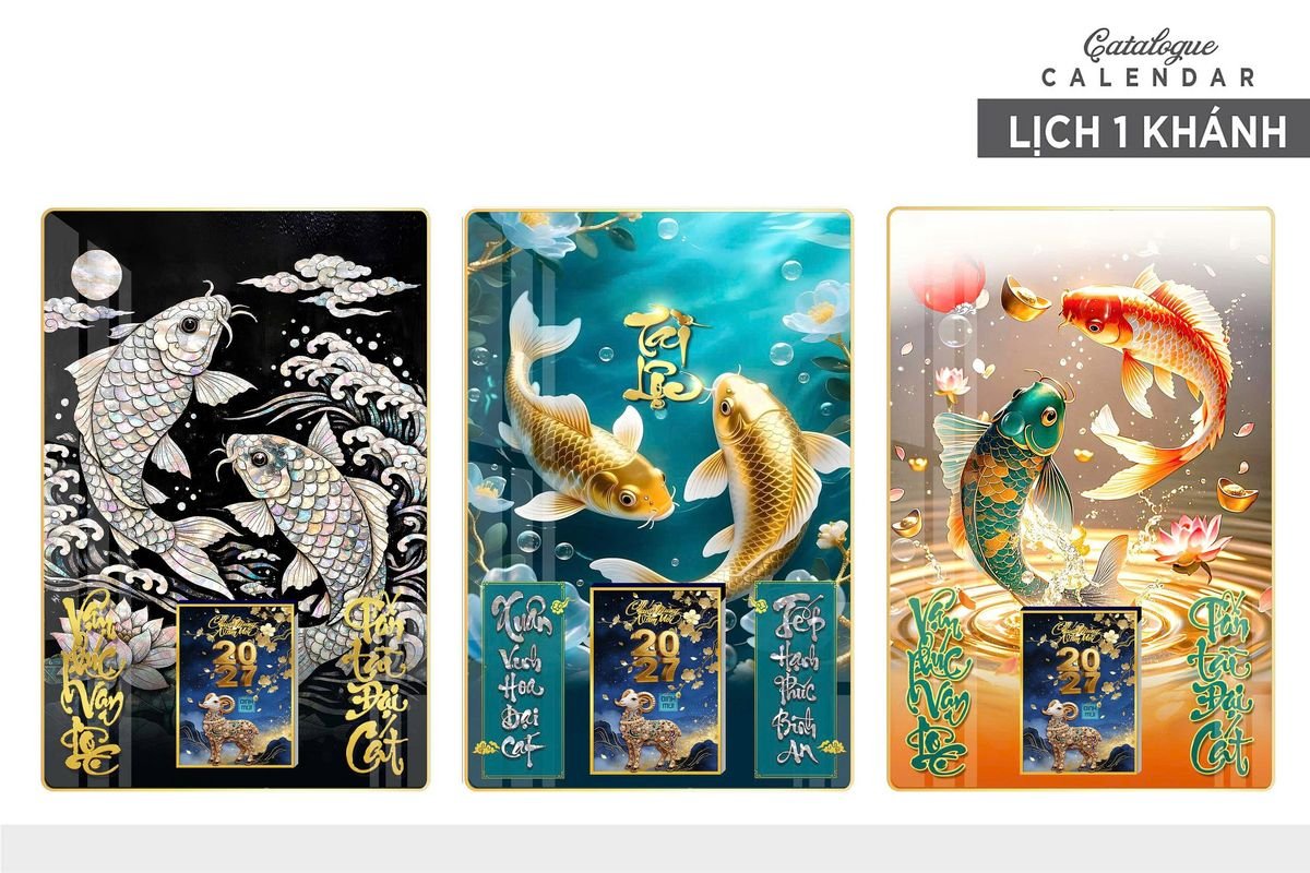 Lịch Gỗ Lamina Cao Cấp 40x60cm 2027 LM406_005 - Quà Tặng Sự Kiện VIP