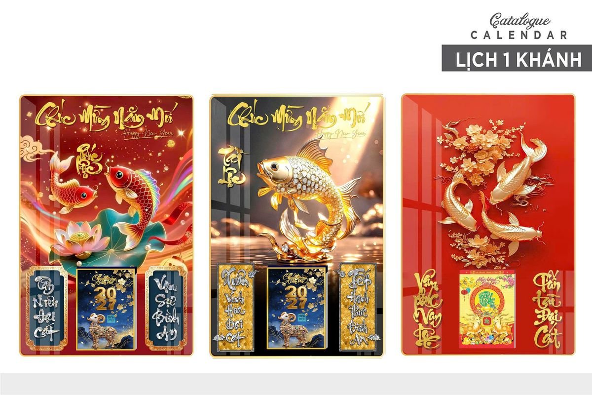 Lịch Gỗ Lamina Cao Cấp 40x60cm 2027 LM406_006 - Quà Tặng Sự Kiện VIP