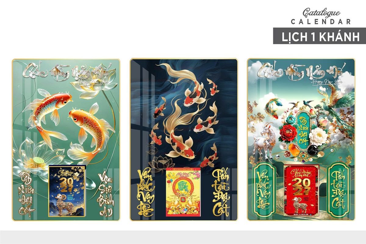 Lịch Gỗ Lamina Cao Cấp 40x60cm 2027 LM406_007 - Quà Tặng Sự Kiện VIP
