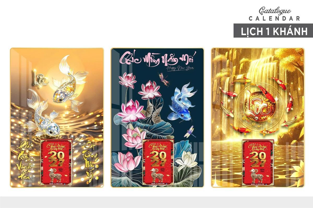 Lịch Gỗ Lamina Cao Cấp 40x60cm 2027 LM406_011 - Quà Tặng Sự Kiện VIP