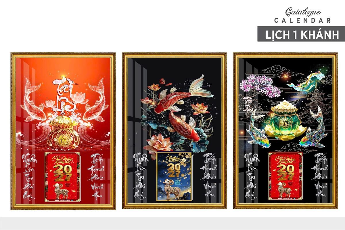 Lịch Gỗ Lamina Cao Cấp 40x60cm 2027 LM406_012 - Quà Tặng Sự Kiện VIP