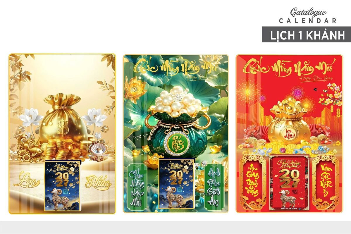 Lịch Gỗ Lamina Cao Cấp 40x60cm 2027 LM406_019 - Quà Tặng Sự Kiện VIP