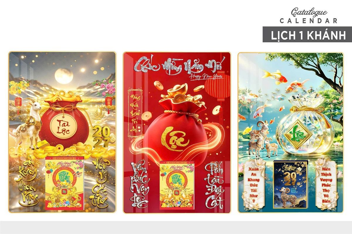 Lịch Gỗ Lamina Cao Cấp 40x60cm 2027 LM406_020 - Quà Tặng Sự Kiện VIP