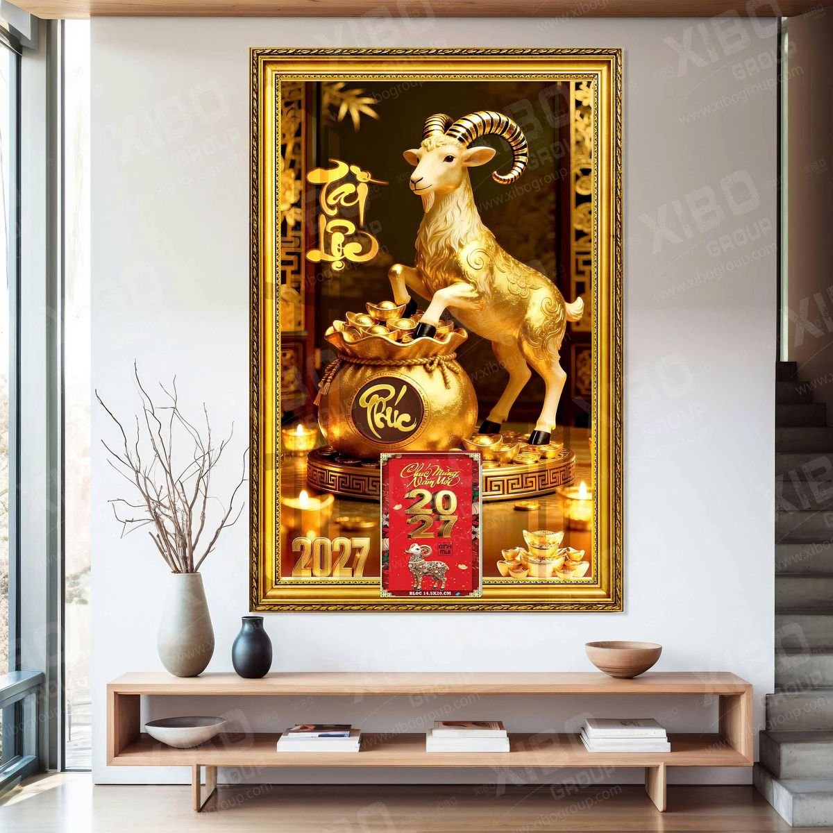 Lịch Gỗ Lamina Cao Cấp 40x60cm 2027 LM406_032 - Quà Tặng Sự Kiện VIP