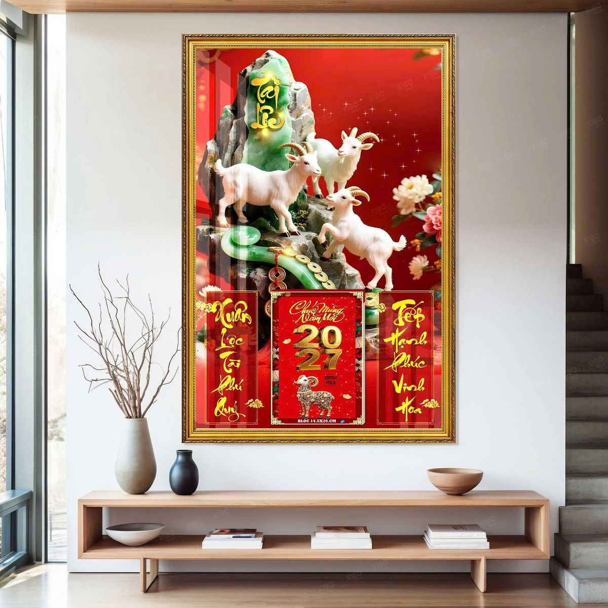 Lịch Gỗ Lamina Cao Cấp 40x60cm 2027 LM406_033 - Quà Tặng Sự Kiện VIP