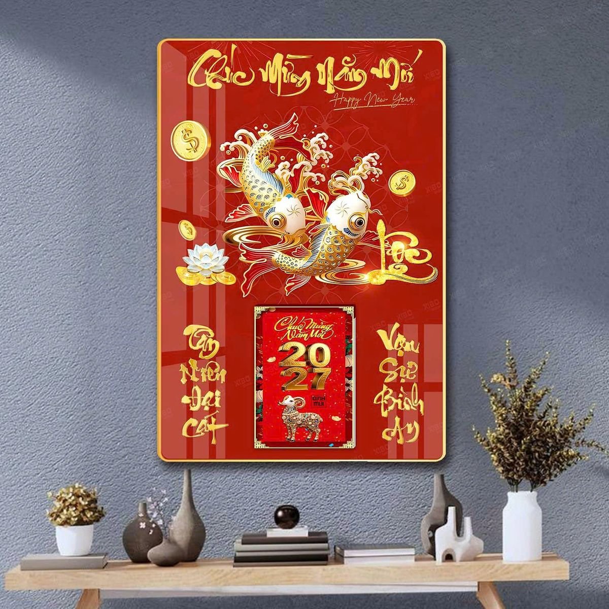 Lịch Gỗ Lamina Cao Cấp 40x60cm 2027 LM406_036 - Quà Tặng Sự Kiện VIP