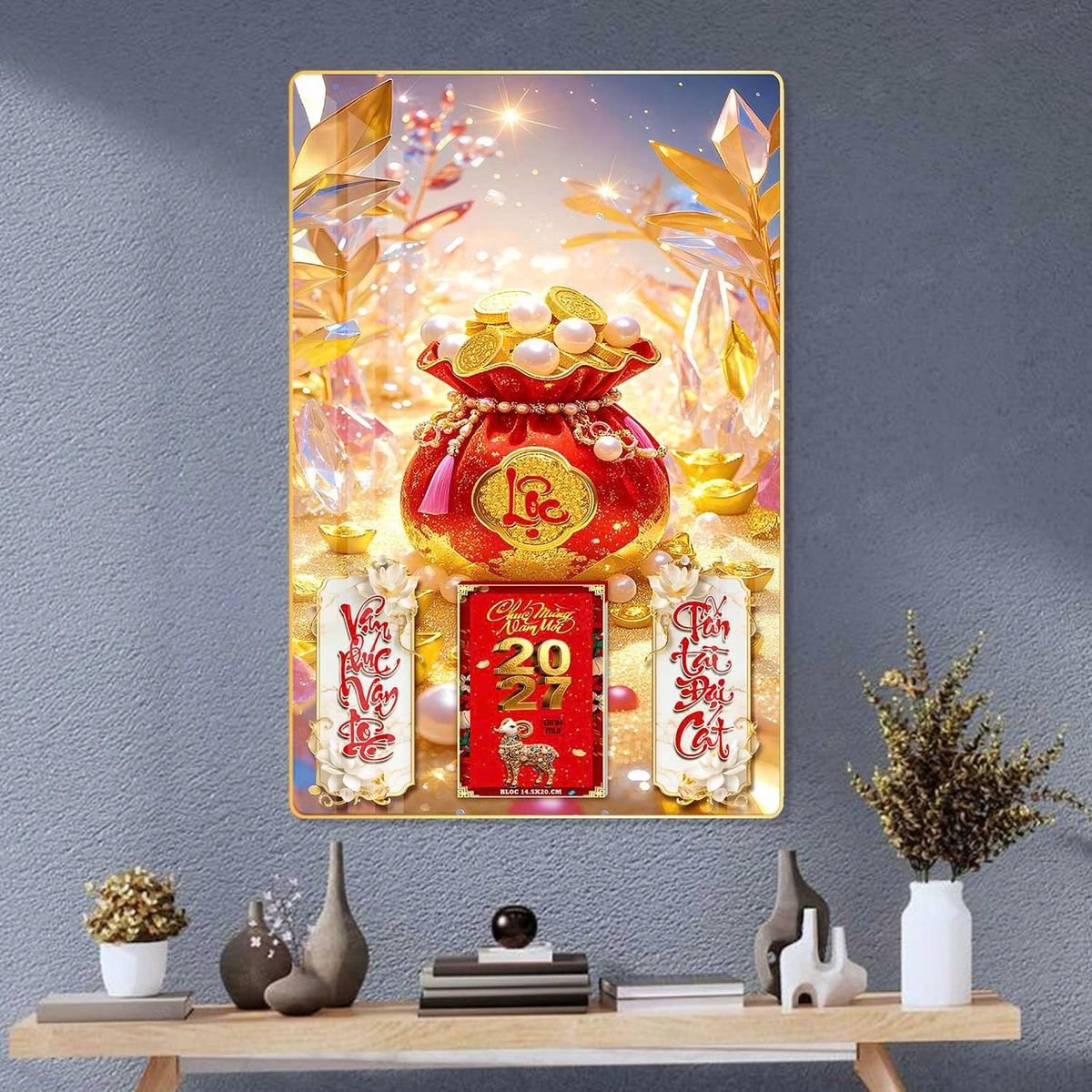 Lịch Gỗ Lamina Cao Cấp 40x60cm 2027 LM406_038 - Quà Tặng Sự Kiện VIP