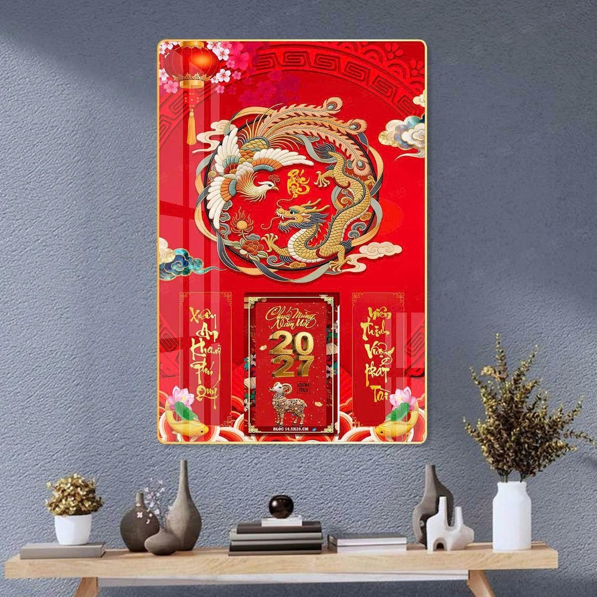 Lịch Gỗ Lamina Cao Cấp 40x60cm 2027 LM406_041 - Quà Tặng Sự Kiện VIP