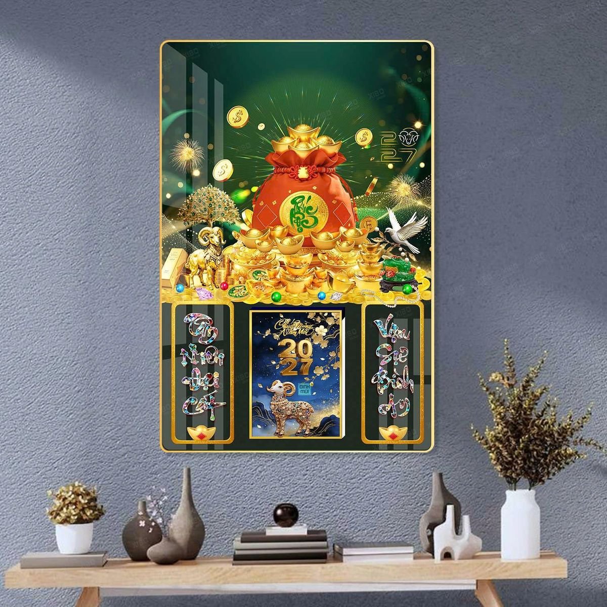 Lịch Gỗ Lamina Cao Cấp 40x60cm 2027 LM406_042 - Quà Tặng Sự Kiện VIP