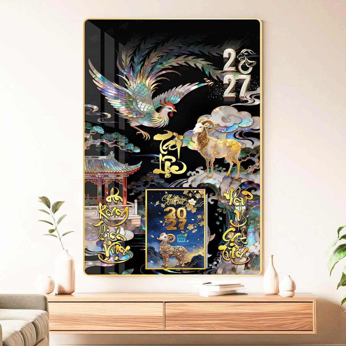 Lịch Gỗ Lamina Cao Cấp 40x60cm 2027 LM406_046 - Quà Tặng Sự Kiện VIP