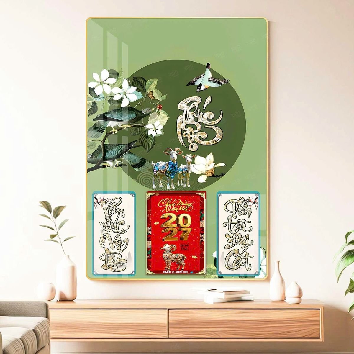 Lịch Gỗ Lamina Cao Cấp 40x60cm 2027 LM406_048 - Quà Tặng Sự Kiện VIP