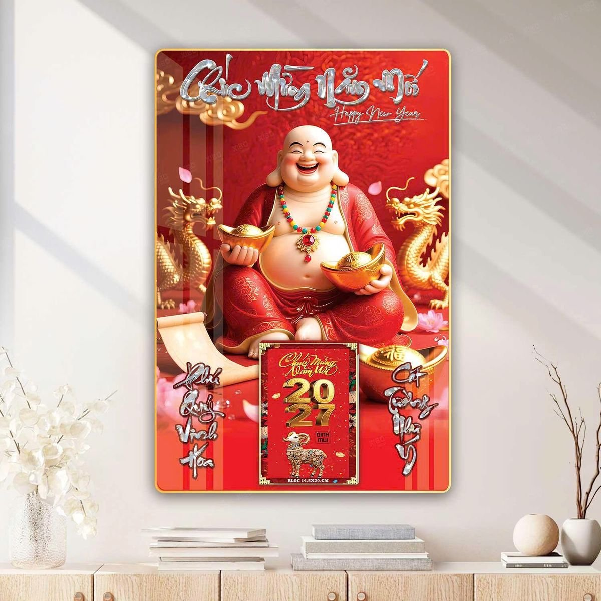 Lịch Gỗ Lamina Cao Cấp 40x60cm 2027 LM406_053 - Quà Tặng Sự Kiện VIP