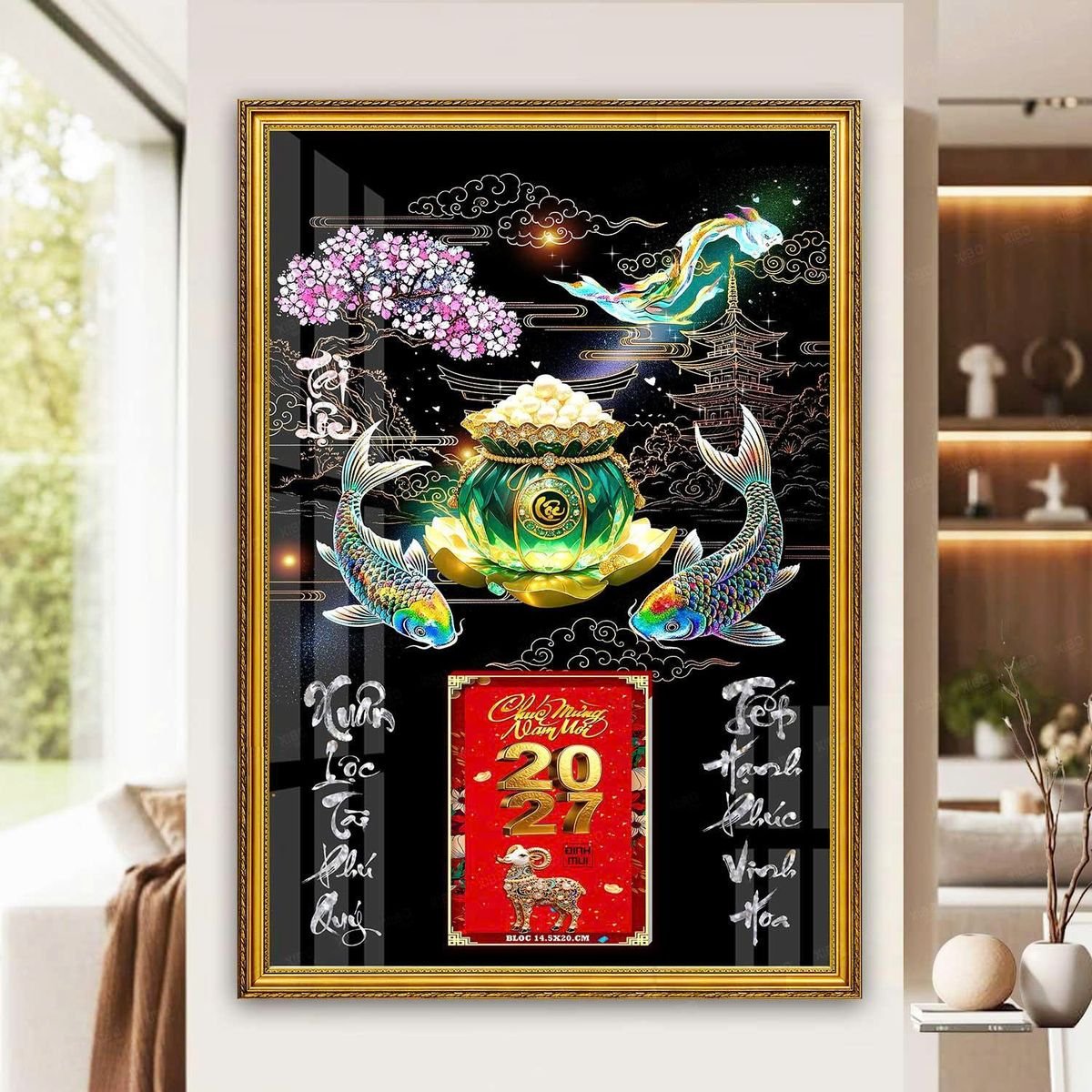 Lịch Gỗ Lamina Cao Cấp 40x60cm 2027 LM406_055 - Quà Tặng Sự Kiện VIP