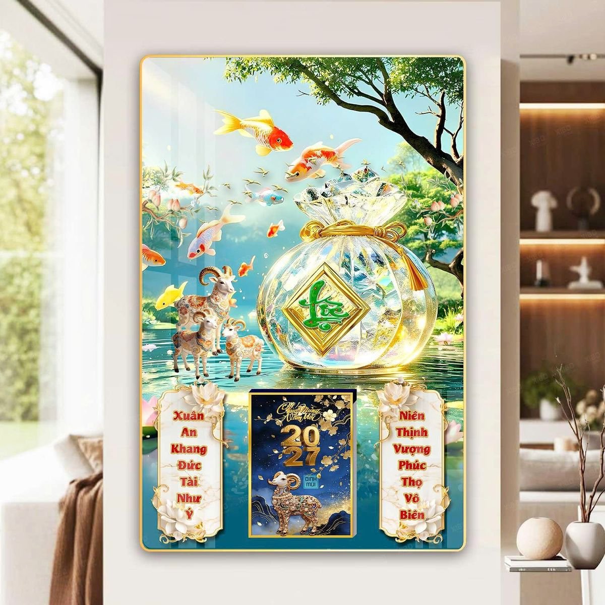 Lịch Gỗ Lamina Cao Cấp 40x60cm 2027 LM406_056 - Quà Tặng Sự Kiện VIP