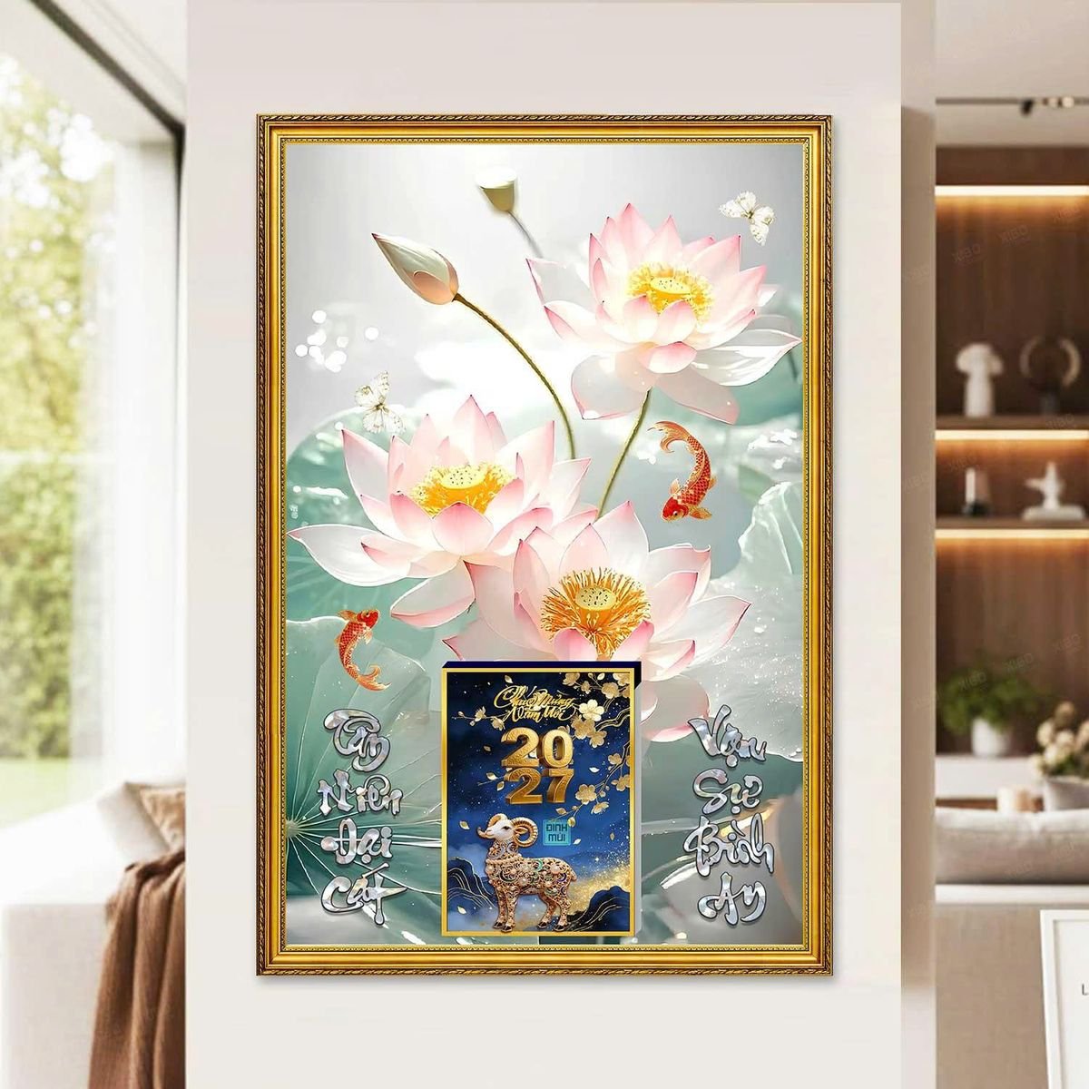 Lịch Gỗ Lamina Cao Cấp 40x60cm 2027 LM406_057 - Quà Tặng Sự Kiện VIP