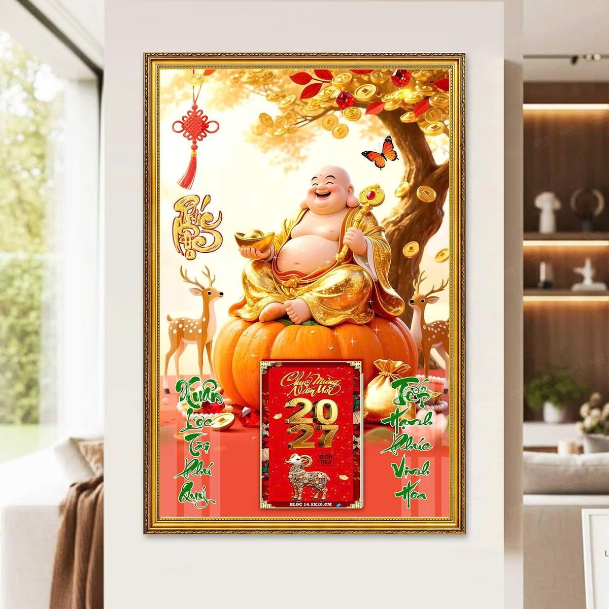 Lịch Gỗ Lamina Cao Cấp 40x60cm 2027 LM406_059 - Quà Tặng Sự Kiện VIP