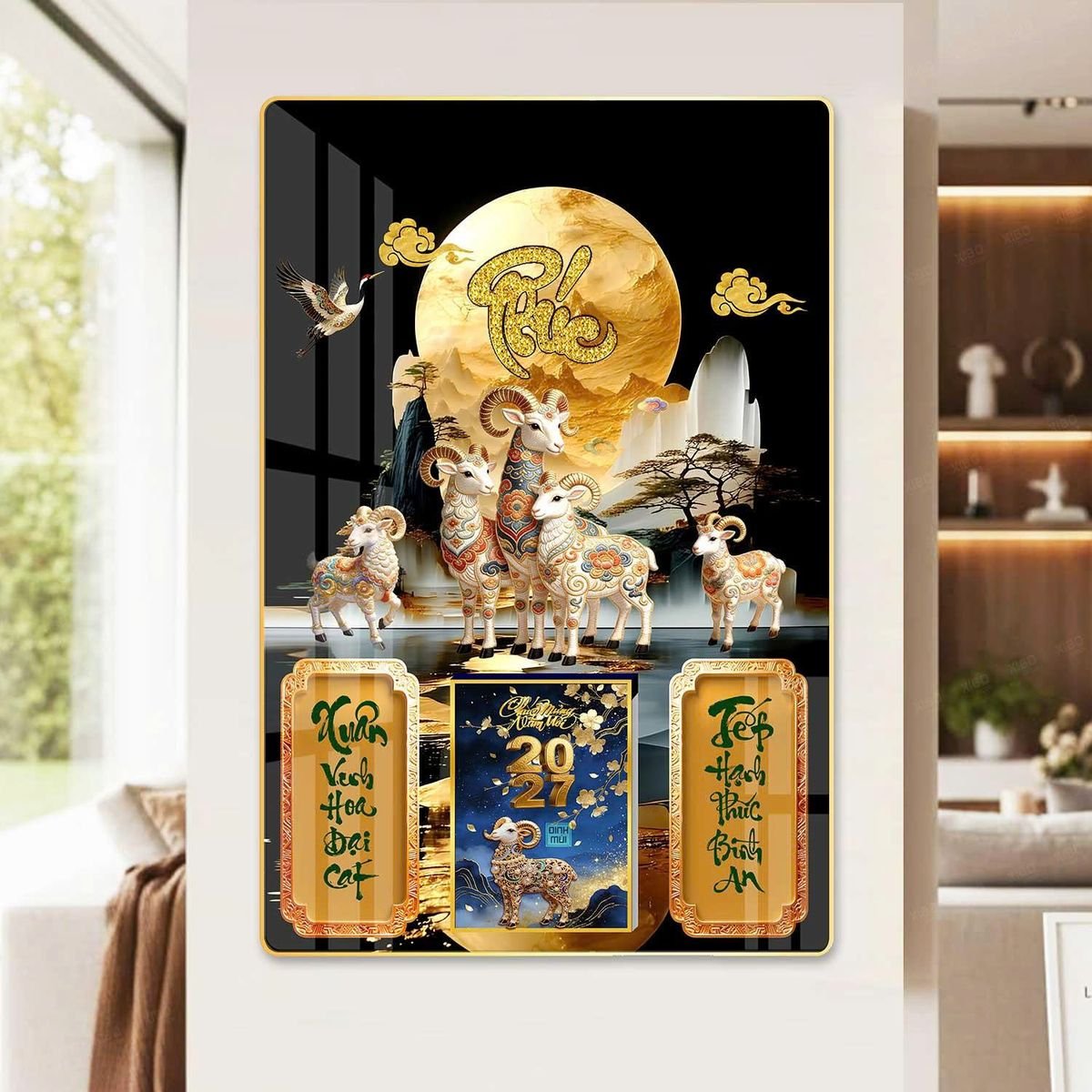 Lịch Gỗ Lamina Cao Cấp 40x60cm 2027 LM406_060 - Quà Tặng Sự Kiện VIP