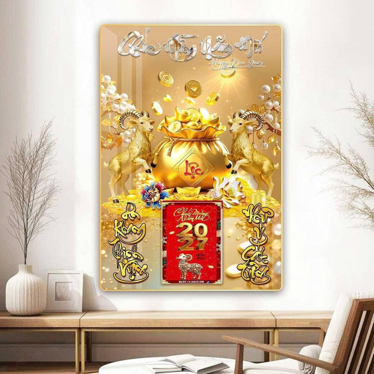Lịch Gỗ Lamina Cao Cấp 40x60cm 2027 LM406_067 - Quà Tặng Sự Kiện VIP