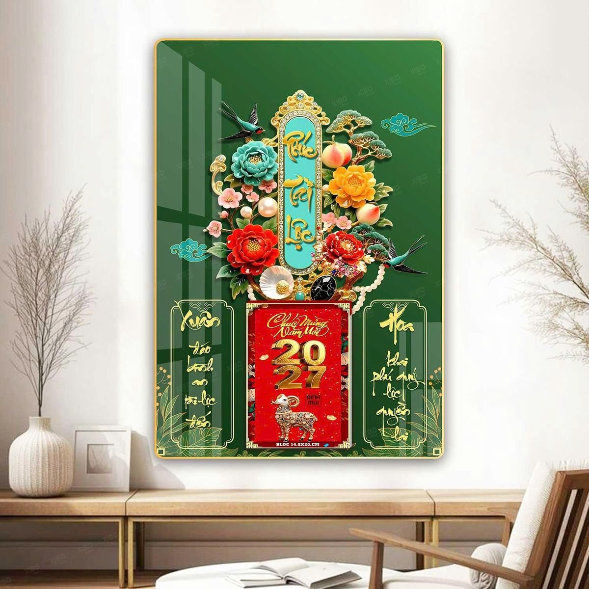Lịch Gỗ Lamina Cao Cấp 40x60cm 2027 LM406_068 - Quà Tặng Sự Kiện VIP