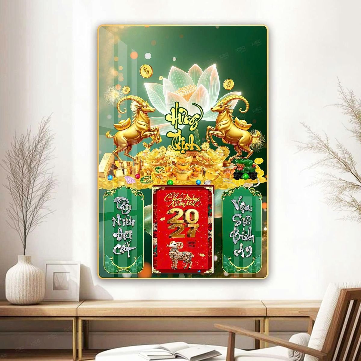 Lịch Gỗ Lamina Cao Cấp 40x60cm 2027 LM406_072 - Quà Tặng Sự Kiện VIP