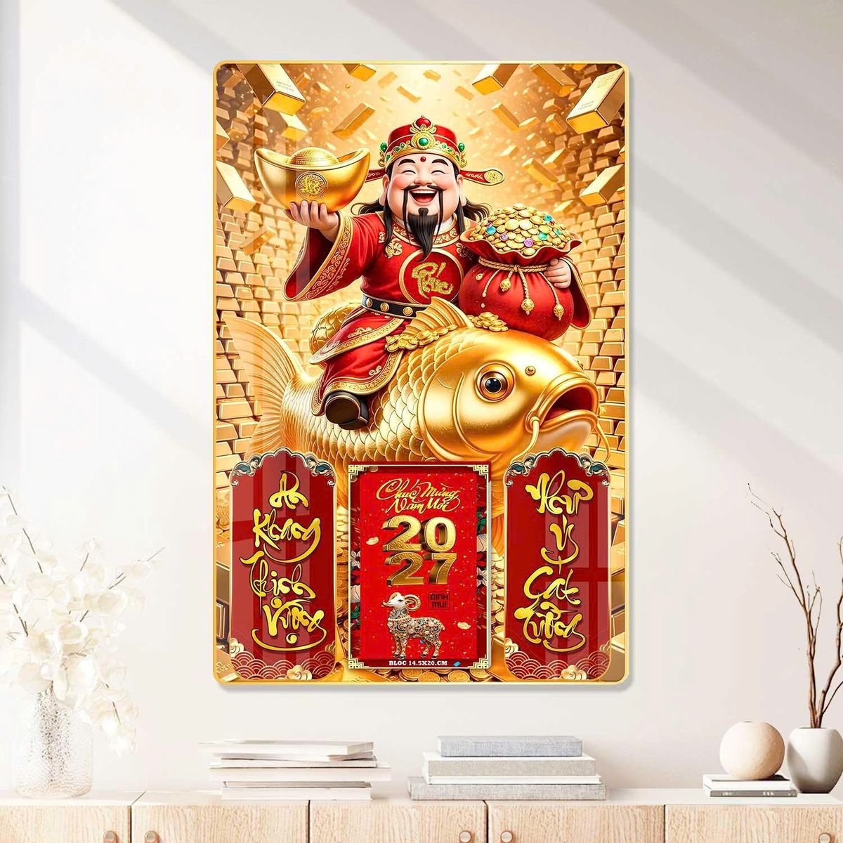 Lịch Gỗ Lamina Cao Cấp 40x60cm 2027 LM406_079 - Quà Tặng Sự Kiện VIP