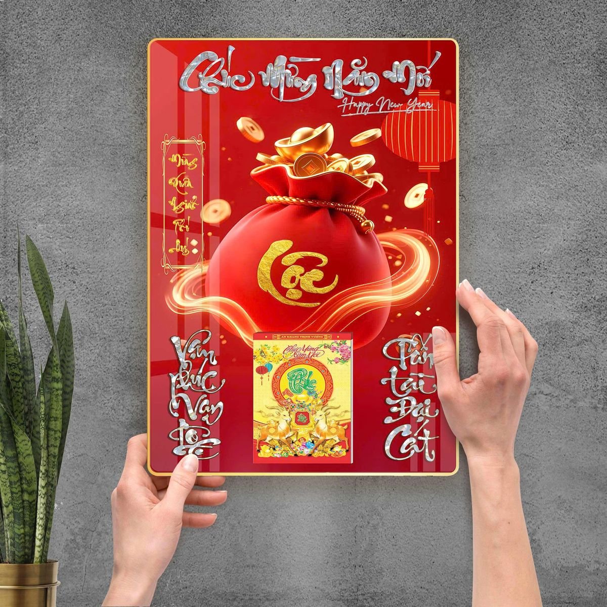 Lịch Gỗ Lamina Cao Cấp 40x60cm 2027 LM406_105 - Quà Tặng Sự Kiện VIP