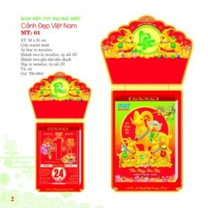 Lịch Bloc Siêu Cực Đại 2027 MT Mẫu MT01 (38 x 53cm) Quà Tri Ân Khách Hàng VIP & Đối Tác in logo doanh nghiệp quà tặng Tết tại Quà Tặng Sự Kiện VIP