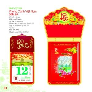 Lịch Bloc Cực Đại 2027 MT Mẫu MT05 (25 x 35cm) Quà Tri Ân Khách Hàng VIP & Đối Tác in logo doanh nghiệp quà tặng Tết tại Quà Tặng Sự Kiện VIP