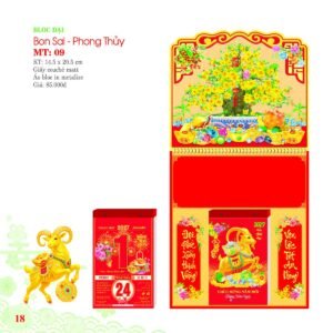 Lịch Bloc 2027 MT Mẫu MT09 (29 x 41 cm) Quà Tri Ân Khách Hàng VIP & Đối Tác in logo doanh nghiệp quà tặng Tết tại Quà Tặng Sự Kiện VIP