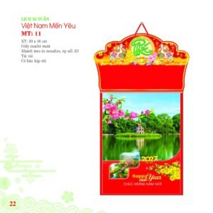 Lịch Bloc 2027 MT Mẫu MT11 (30 x 40cm) Quà Tri Ân Khách Hàng VIP & Đối Tác in logo doanh nghiệp quà tặng Tết tại Quà Tặng Sự Kiện VIP