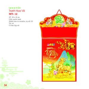 Lịch Bloc 2027 MT Mẫu MT12 (29 x 41 cm) Quà Tri Ân Khách Hàng VIP & Đối Tác in logo doanh nghiệp quà tặng Tết tại Quà Tặng Sự Kiện VIP