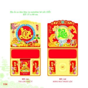 Bìa Lò Xo Dán Bloc 2027 MT Mẫu MT142 (37 x 68cm) Quà Tri Ân Khách Hàng VIP & Đối Tác in logo doanh nghiệp quà tặng Tết tại Quà Tặng Sự Kiện VIP