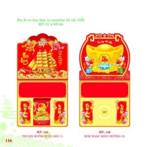 Bìa Lò Xo Dán Bloc 2027 MT Mẫu MT146 - Cát Tường Như Ý (37 x 68cm) Quà Tri Ân Khách Hàng VIP & Đối Tác in logo doanh nghiệp quà tặng Tết tại Quà Tặng Sự Kiện VIP