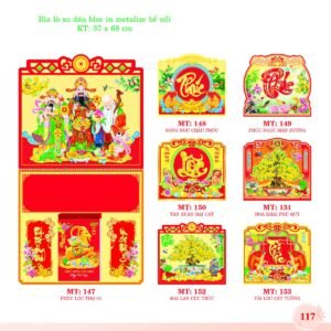 Bìa Lò Xo Dán Bloc 2027 MT Mẫu MT148 (37 x 68cm) Quà Tri Ân Khách Hàng VIP & Đối Tác in logo doanh nghiệp quà tặng Tết tại Quà Tặng Sự Kiện VIP
